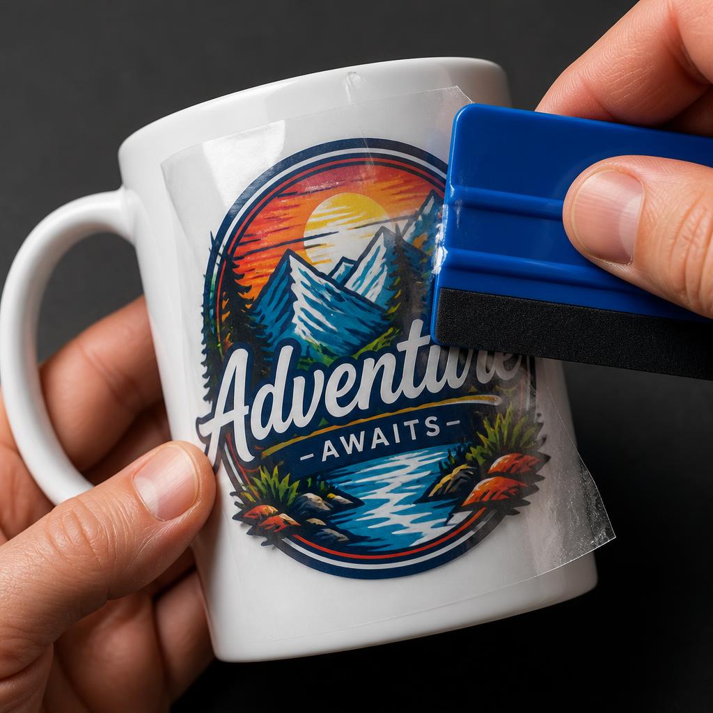 UV · Aplicação em caneca